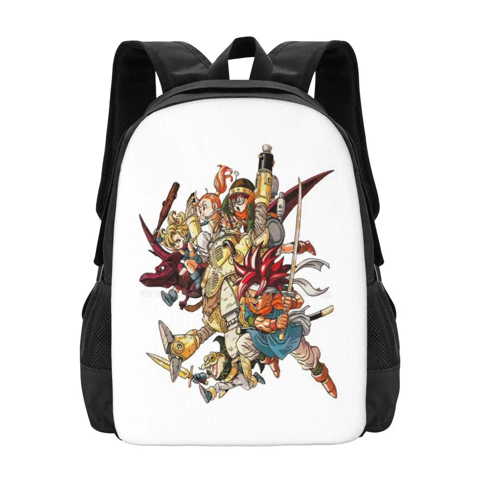 

Chrono Trigger Heroes Hot Sale Schoolbag Backpack Fashion Bags Chrono Trigger Crono Rpg Snes 90S Final Fantasy Retrogaming