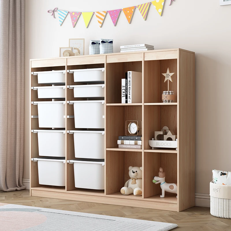 Children's toy bookshelf 2-in-1 storage cabinet book rack Reading picture book rack Storage finishing rack Shelf
