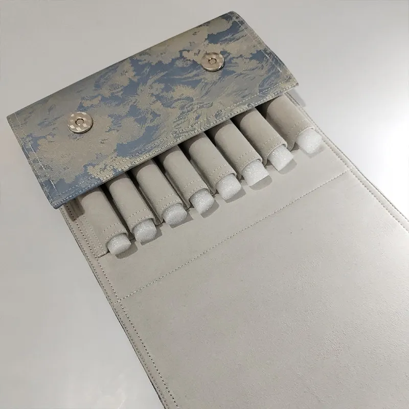 8-hole Pen Case; Mulberry Silk Song Brocade Fabric Handmade Pen Roll Pen Pouch Custom Made