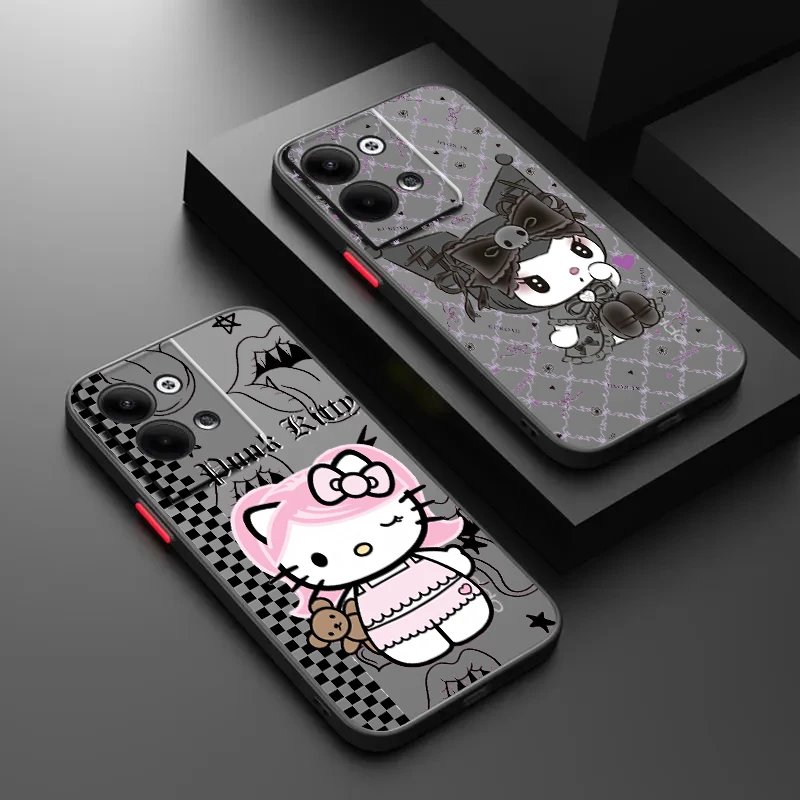 Hello Kitty Kuromi Melody For OPPO Realme GT Neo Q5 Q3S Q3T Master 8 7 6 Lite Pro Frosted Translucent Hard Phone Case Fundas