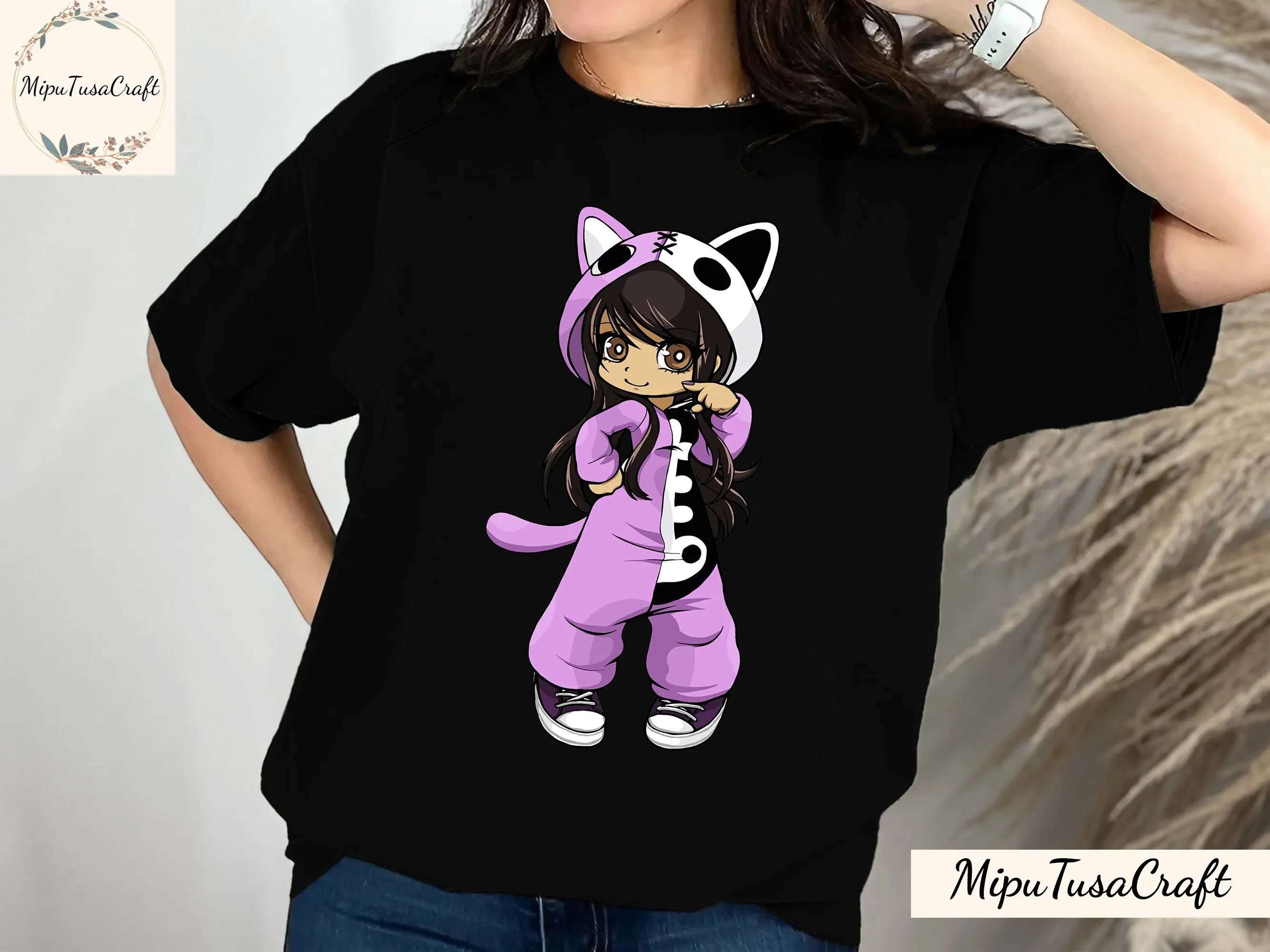 Aphmau T Shirt Meemeows Cat Girl Kids Youtuber Gamers Boys Girls Novelty Sweashirt