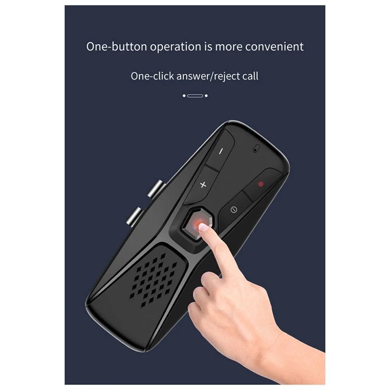 Bluetooth Car Kit Handsfree Speakerphone Wireless With Microphone Bluetooth 5.0 Automatic Shut Down And Auto Connect