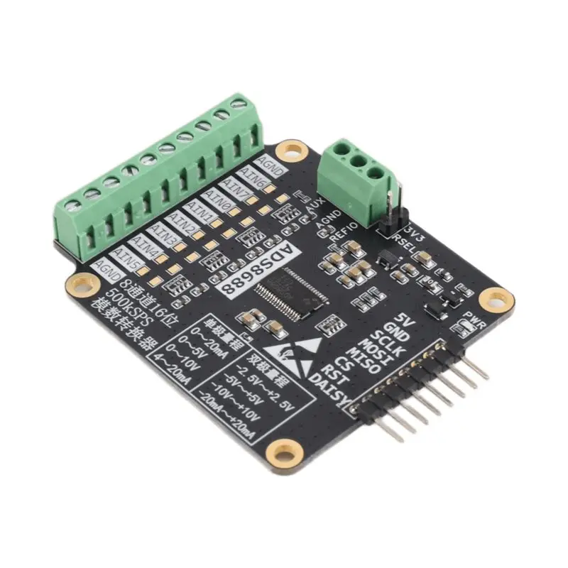 Single And Bipolar Voltage-Sampling 8-Channel 500KSPS 16-Bit Analog-To-Digital Conversion Module ADS8688(1 Pcs)-A21R