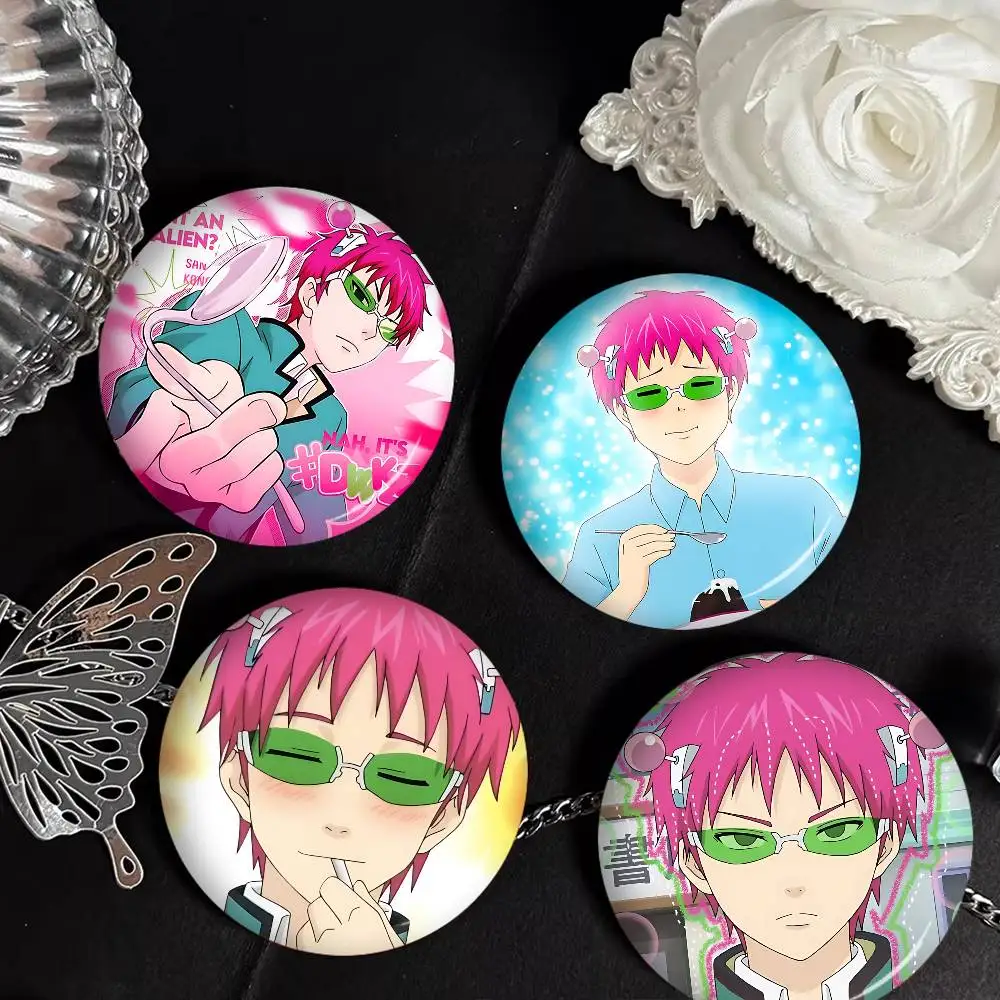 S-Saiki K D-Disastrous L-Life Tinplate Soft Button Pin Brooch Metal Badge Custom Jewelry Accessories Hat Bag Lapel