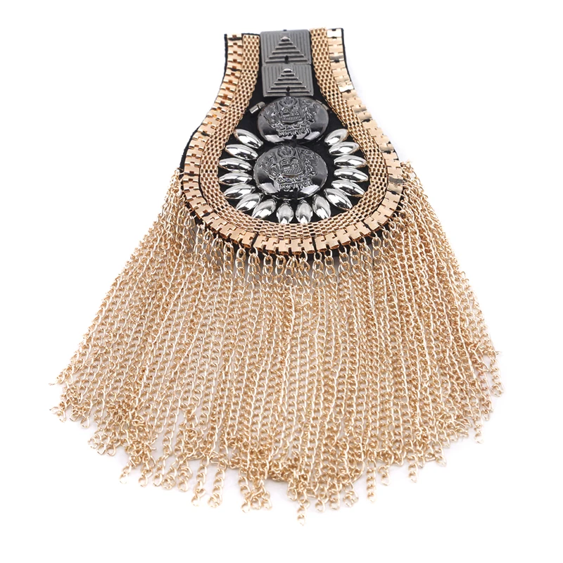 

Мужской плечевой значок, корсаж, цветок, стиль панк, металлическая кисточка, сделай сам, цепочка с кисточками, аксессуары для одежды, значок на плечо для багажа