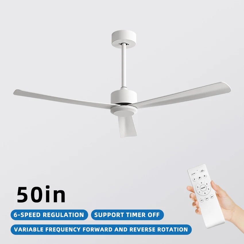 50-inch Ceiling Fan with high - performance inverter motor, remote for 6 - speed, ideal for offices & living rooms