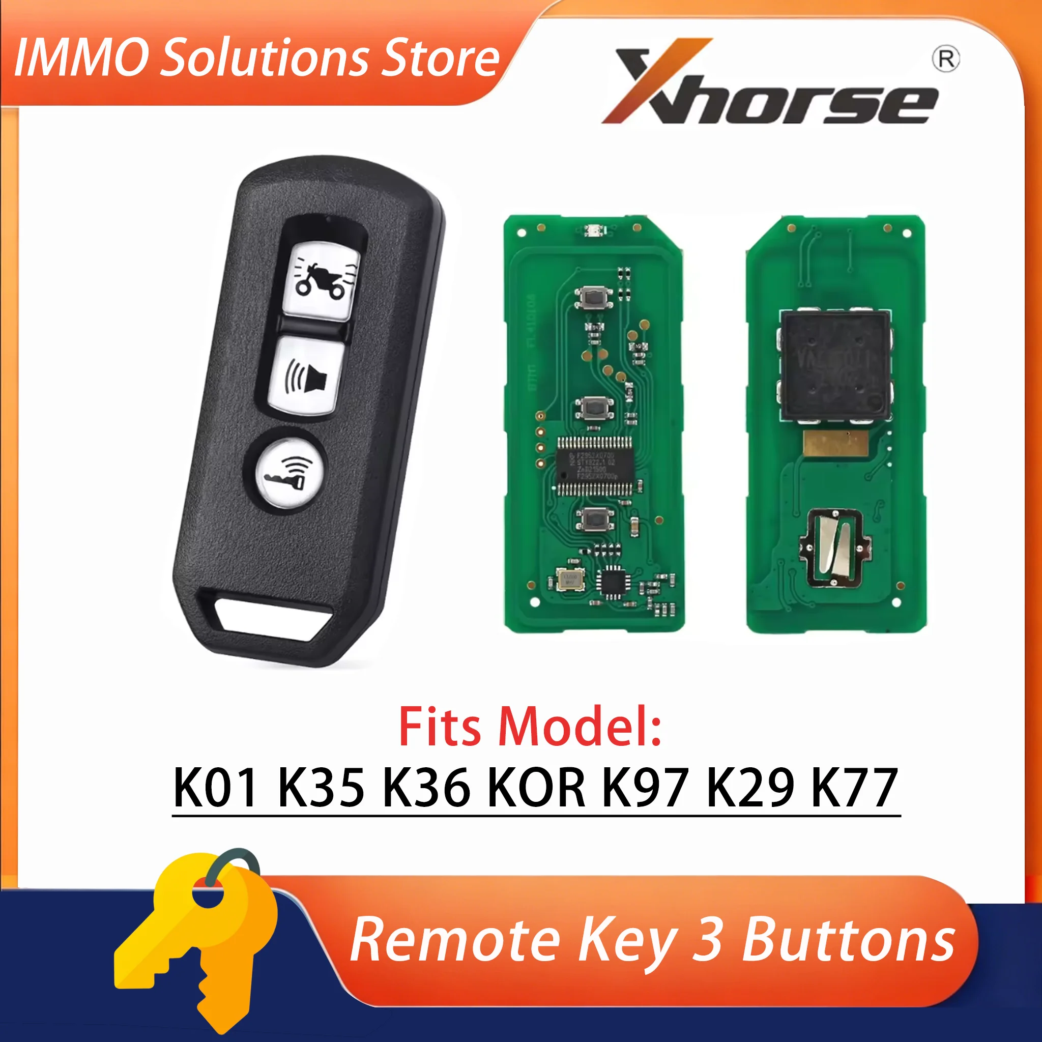 

Xhorse XZBTM1EN Smart Remote Key For K01 K77 K96 K97 K35 K29 35111-K77-V01 434MHz ID47 Motorcycle Scooter Smart Card