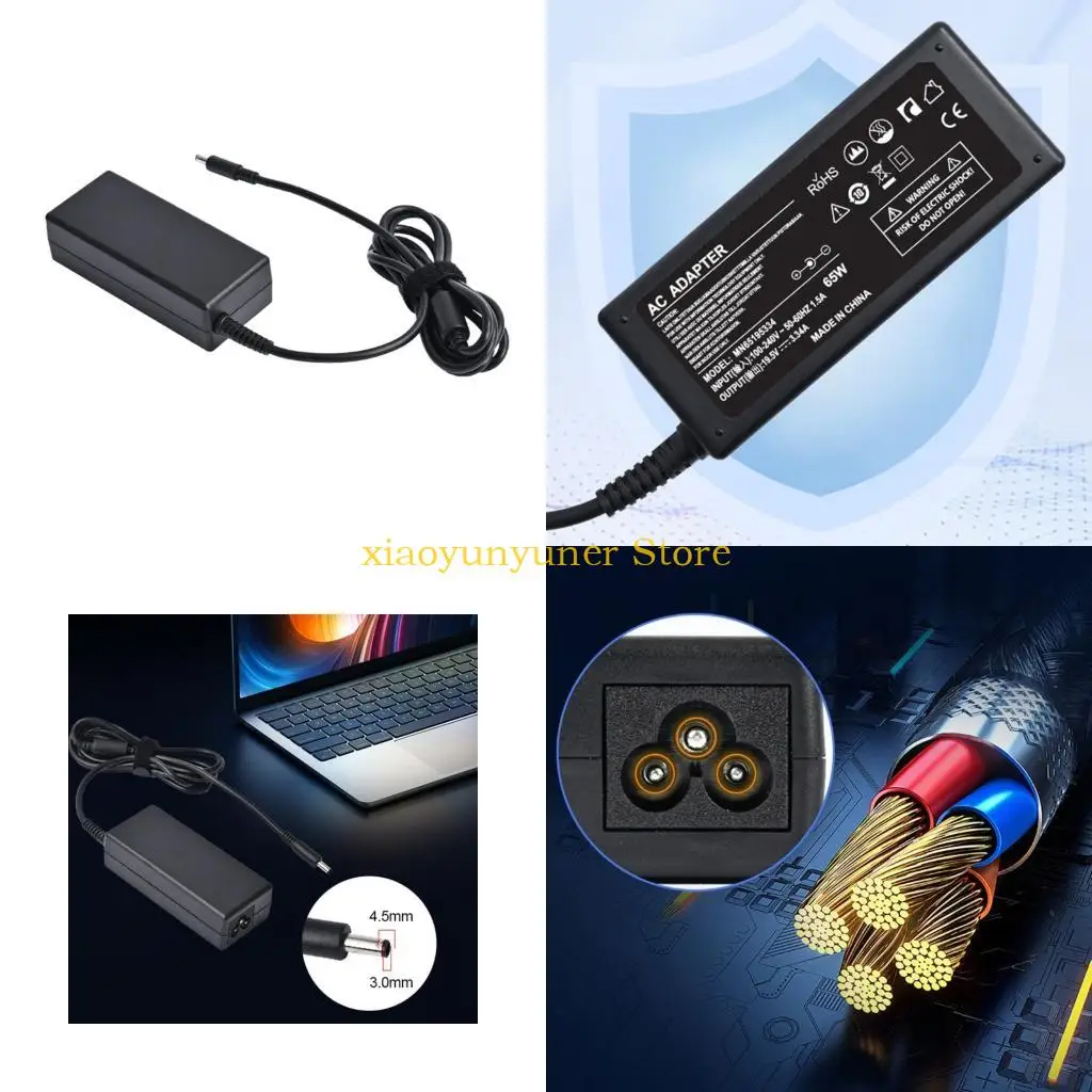 P9JB Professional 65W Laptop Adapter 4.5x3.0mm Tip Design Advanced Circuit Protections For Devices