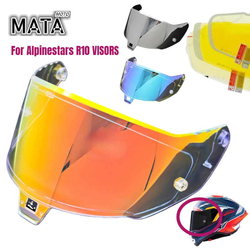 Hot Color Changing Anti-UV Helmet Visor R10 Helmet Replacement Accessories Suitable for Alpinestars Supertech Helmet Accessories