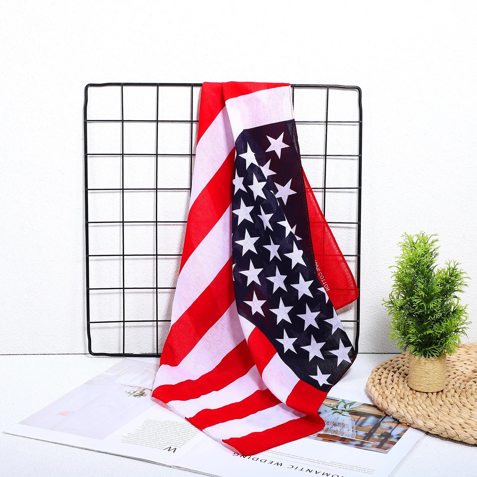 

Pet Scarf for Dog Collar Bib Triangle American Flag Bright Color Fashion Accessory Patriotic Party Costume Independence Day Gift
