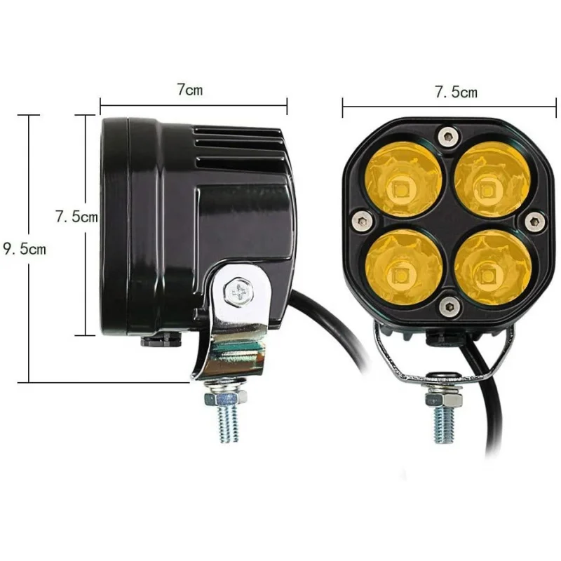 자동차/오프로드 오토바이용 아마존 인기 상품 네잎클로버 3인치 40W LED 작업등, 상단 장착형 스포트라이트