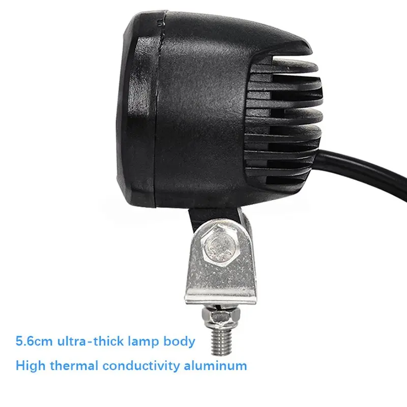 2X 10W Work Light LED Forklift Warning Light 12V-80V Aluminum Work Light Safe Light Waterproof Red Color One Line Light-A61E