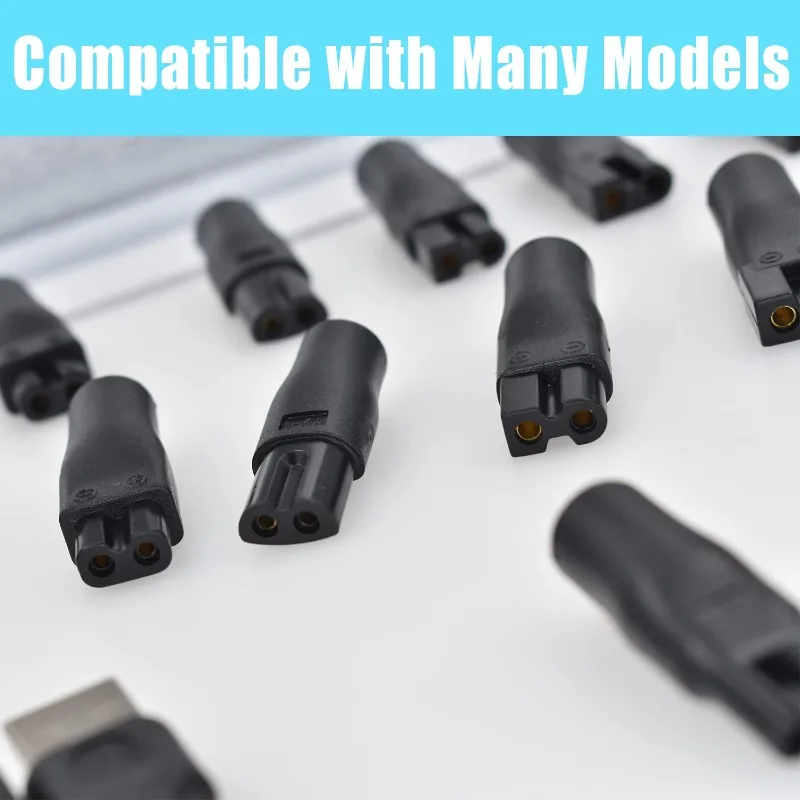 8 PCS Power Cord 5V Universal Replacement Charger USB Adapter for All Kinds Hair Clippers Beard Trimmers Shavers Desk Lamps