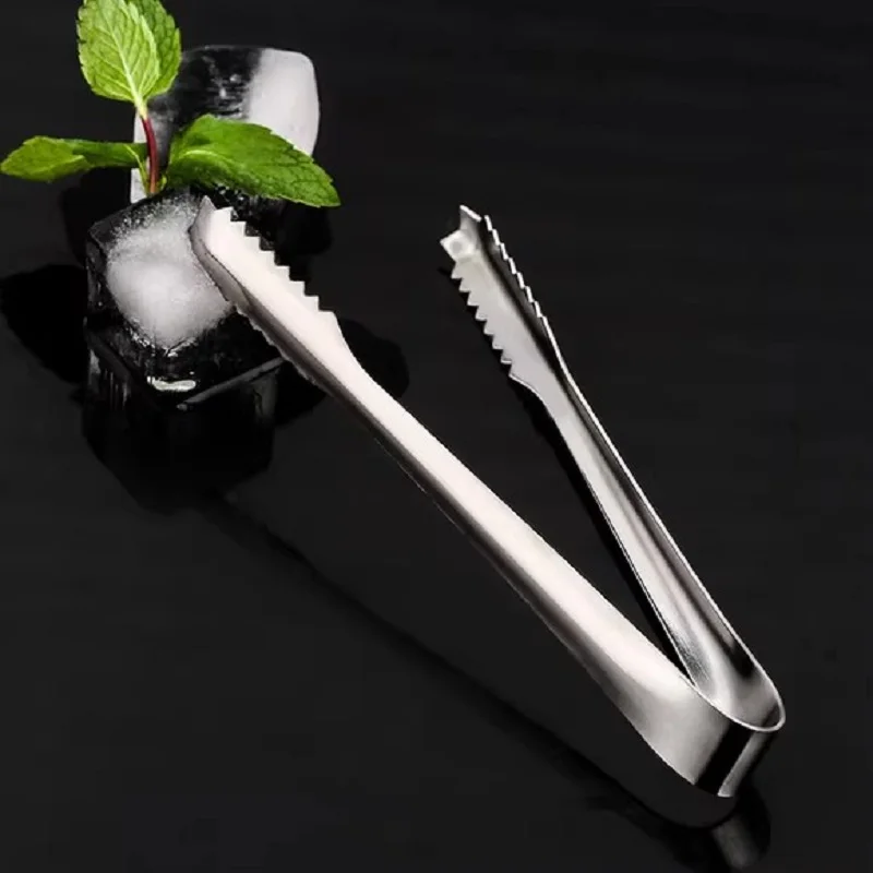 

1Pcs Stainless Steel Tongs For Barbecue Party Bar BBQ Clip Bread Food Ice Clamp Ice Tong Kitchen Tool Accessories Wholesale