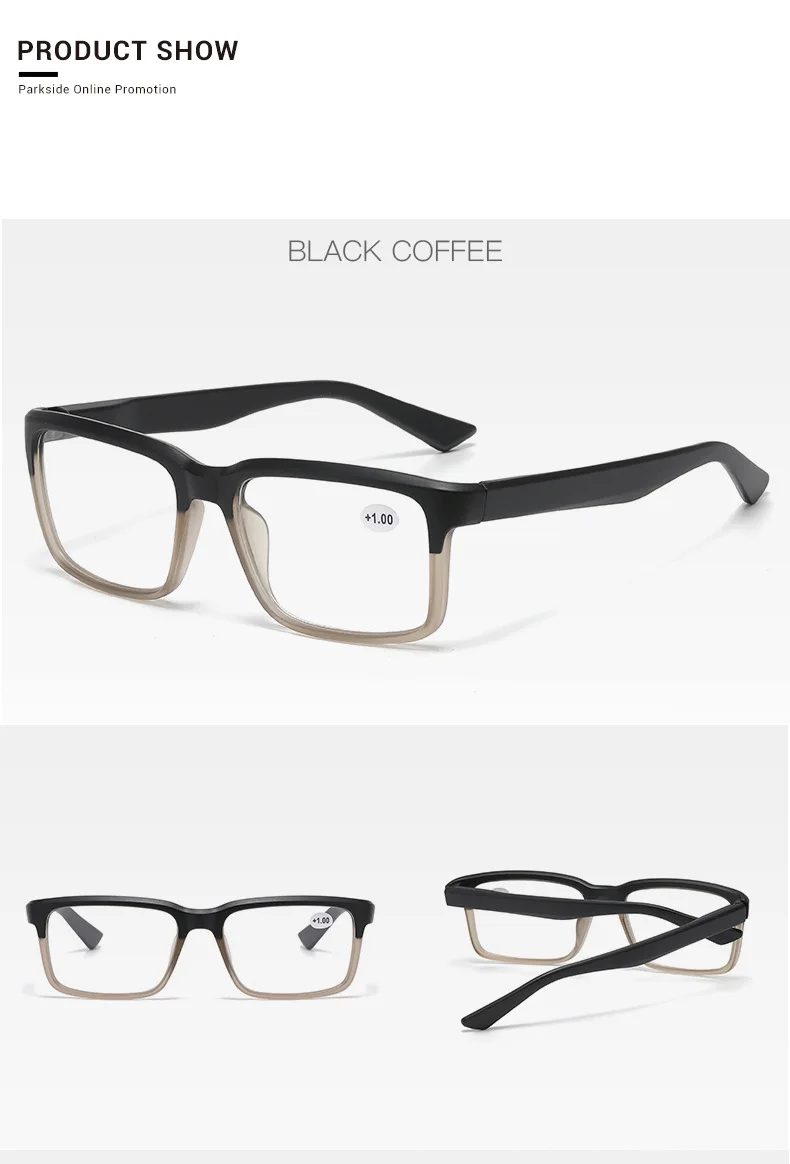 Männer Lesebrille Anti Blaues Licht PC Platz Retro Frauen Presbyopie Brille Widerstehen Müdigkeit Lesen Linsen mit Rezept + 1 + 1,5 + 2 – Detail 8