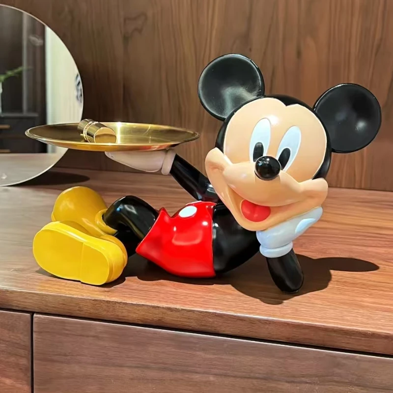 

Cartoon Tray Mickey Figure Storage Disney Desktop Model Ornaments entrance Room Decoration Creative Birthday Gift Toy
