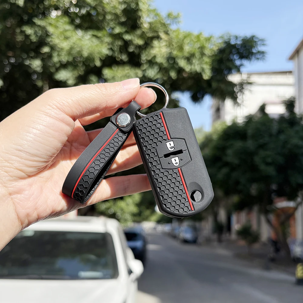Protección de llavero para Mazda M3 M5 M6 CX-5 CX7 CX9 RX8 Demio 2 3 5 6 MX5 MPV cubierta de teclado de silicona Fob funda para llave