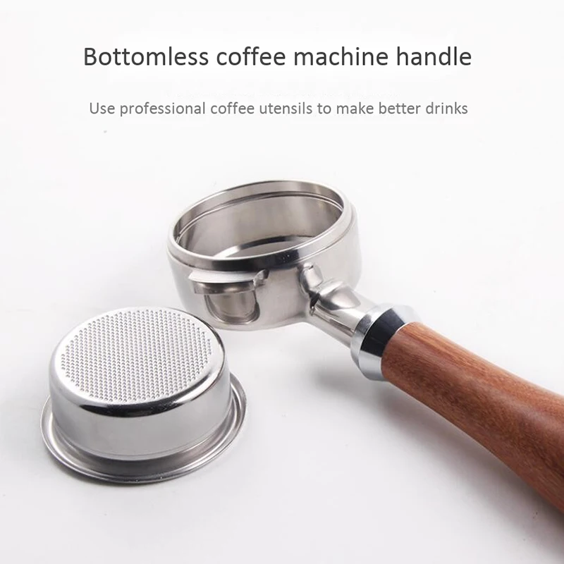 Portafilter sem fundo para máquina de café de aço inoxidável 58mm para acessório profissional de máquina de café Nuova