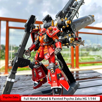 Psycho Zaku HG 1/144 Full Metal Spray Pain Metal Mechanics Assembly Model Kit Action Figure Collectible Gift Toy