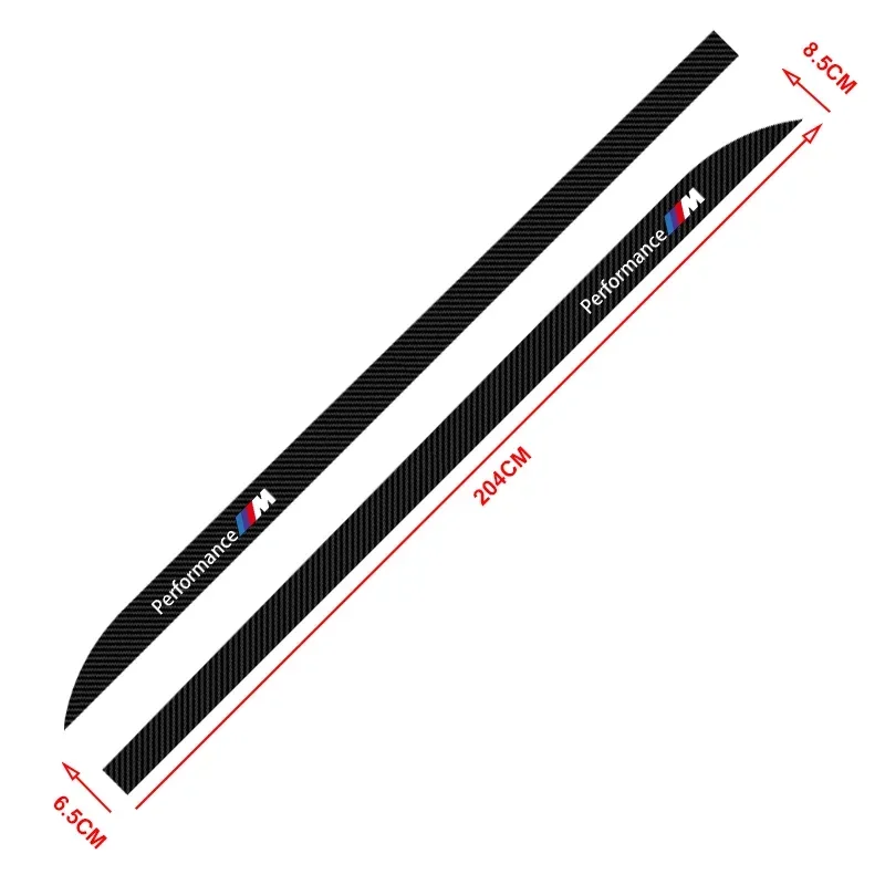 2 Pcs M Performance Decal Carbon Fiber Door Side Stripe Skirt Sticker For BMW X1 F48 Sport xDrive25i xDrive25e 2016-2022