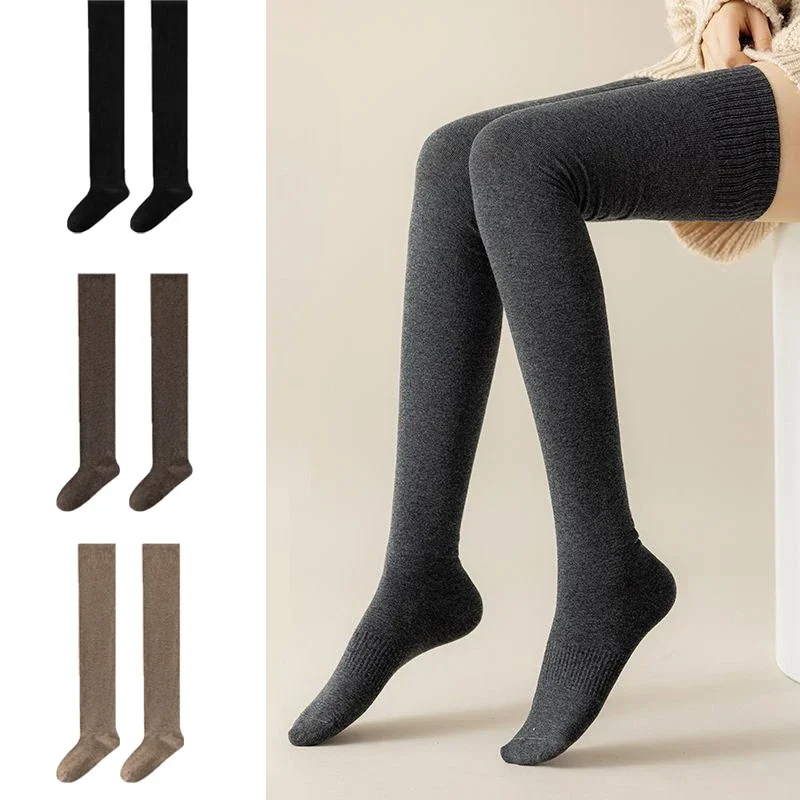 

1/3/5pairs Women's Stockings Winter Long Sock Knee Over-Knee Thigh-High Hosiery Spring Socks Leg Covers Female Wear Warm Socks