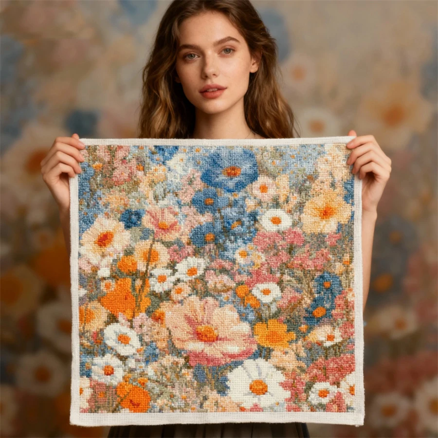 

2026 New style Scenery Flower Cross-Stitch Patterns DIY Embroidery Hobby Handmade Needlework Handiwork Home Decor