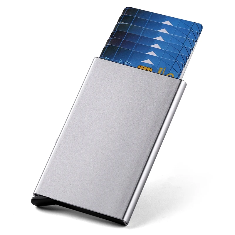 ID Credit Bankkaarthouder Portemonnee Luxe Merk Mannen Vrouwen Anti Rfid Blokkeren Beschermd Magic Slim Mini Kleine Geld Portefeuilles Case