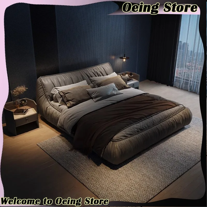 

Nordic Minimalist Bed Modern Unique Headboards French Bed Side Table French Camas De Matrimonio Dormitorio Bedroom Furniture