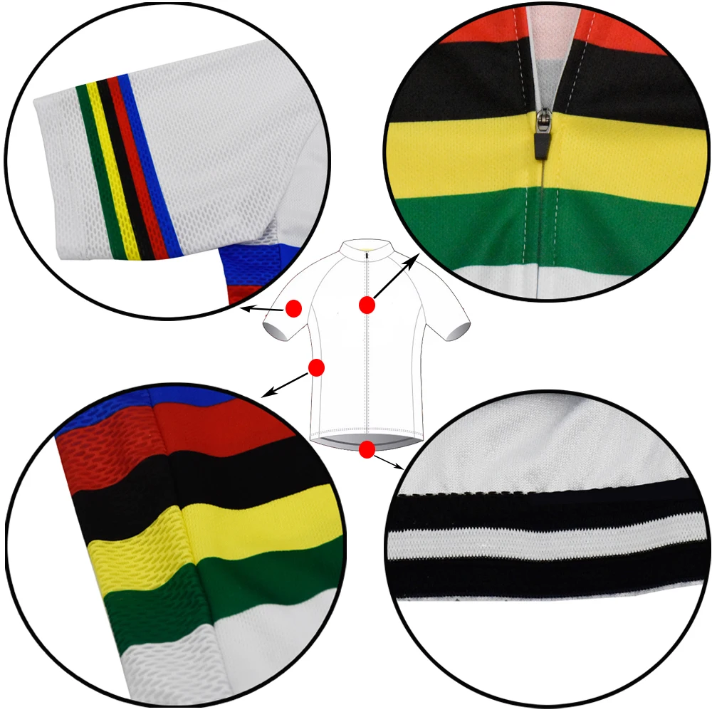 Men′s Summer Cycling Jersey Colorful Graffiti Pattern Mountain Bike MTB Breathable Quick Dry Anatomic Design Wicking White