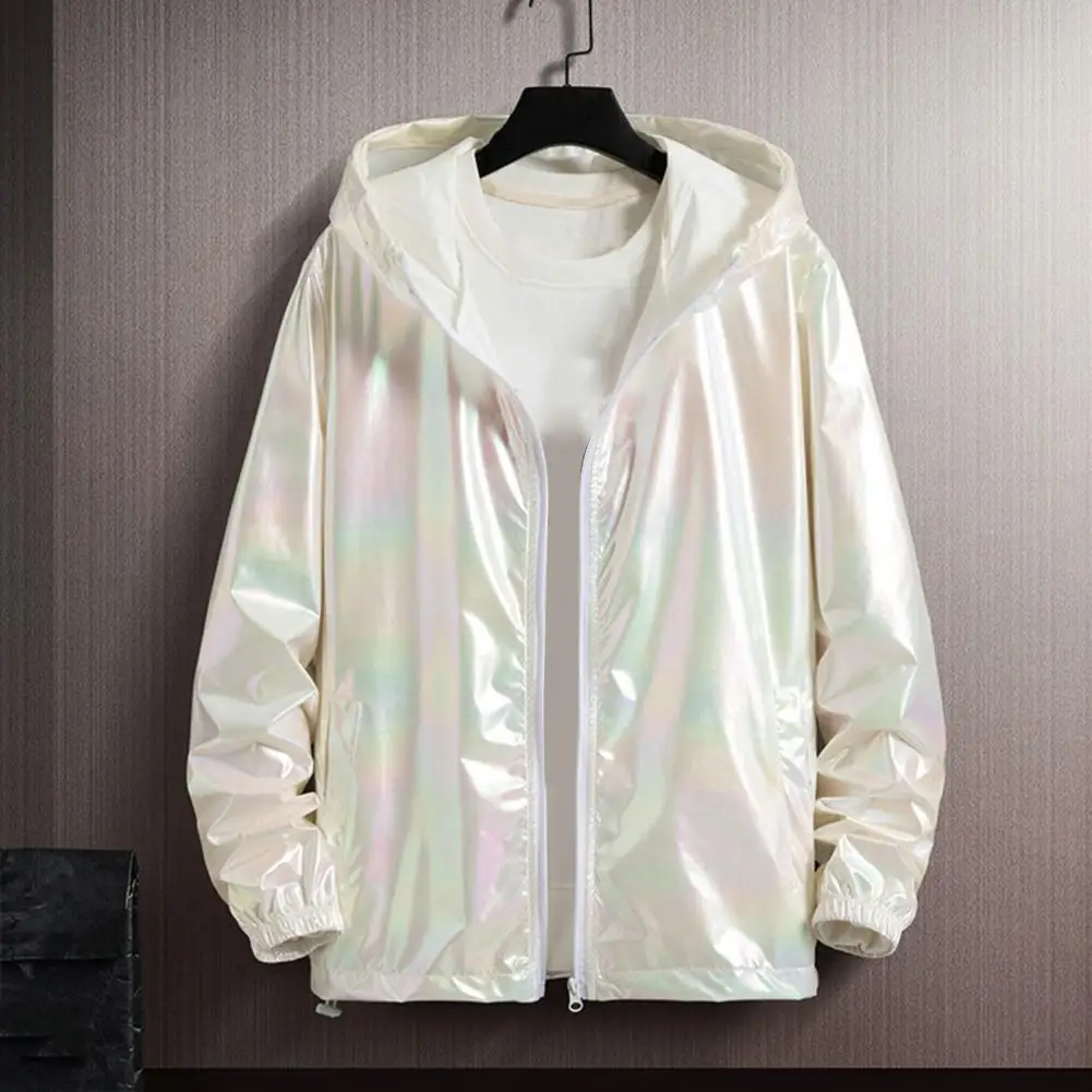 Ropa de protección solar brillante y colorida para hombres y mujeres, chaqueta fina de Color transpirable para parejas, tendencia de talla grande, verano 2021