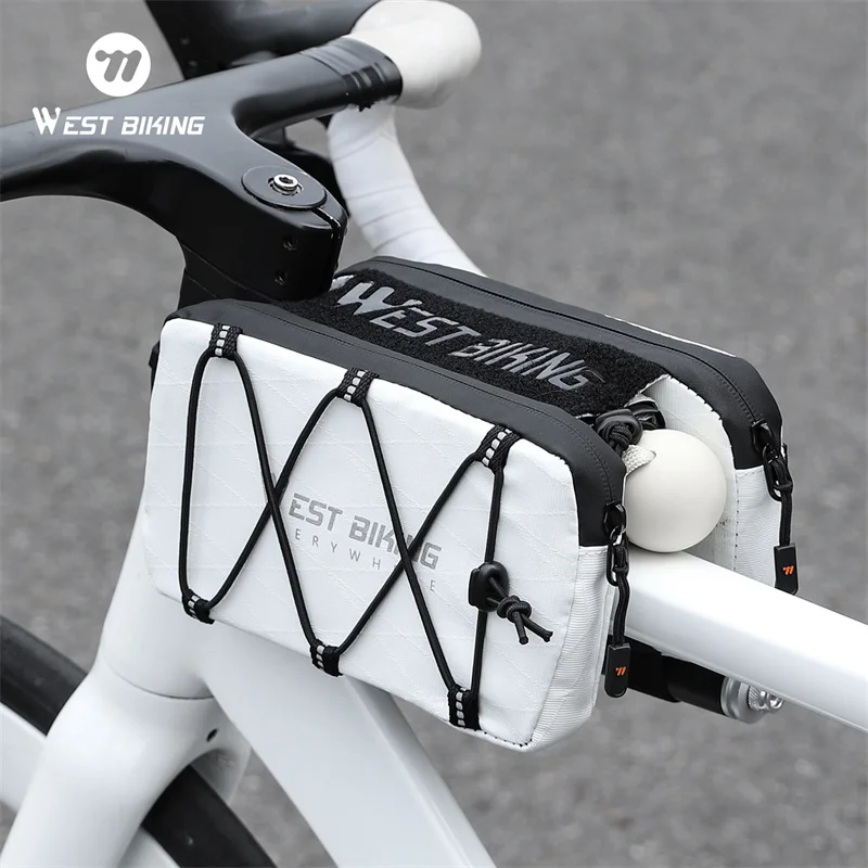 

WEST BIKING Bicycle Top Tube Bag 1L Multifunctional Bike Bag MTB Road Bike Frame Panniers Cycling Tools Bag Bike Accessories