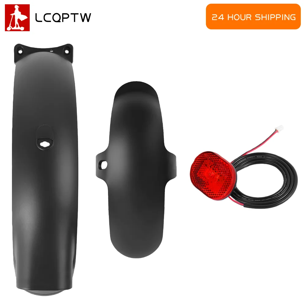 Langlebige Scooter-Vorder- und Heckschutzblech- und Rücklichteinheit, kompatibel mit Xiaomi Elite, Kunststoff-Schutzblech, Bremslicht-Reparaturteile