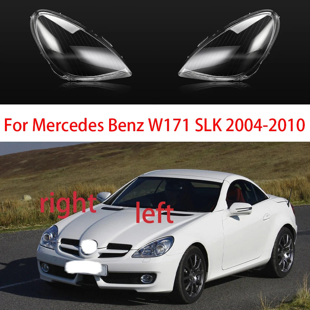 

Car Front Headlight Lens Cover For Mercedes Benz W171 SLK 2004-2010 Transparent Glass Lens Headlamps Lampshade Car Shell Masks