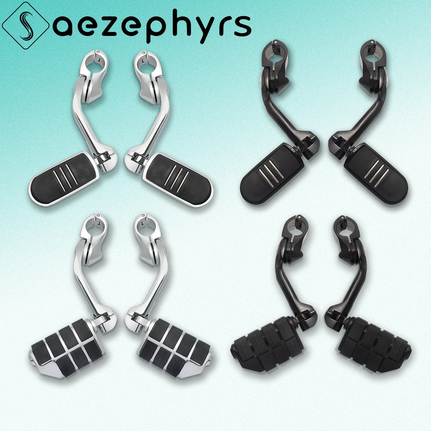 Motorcycle 32mm Highway Pegs Long Adjustable 1-1/4