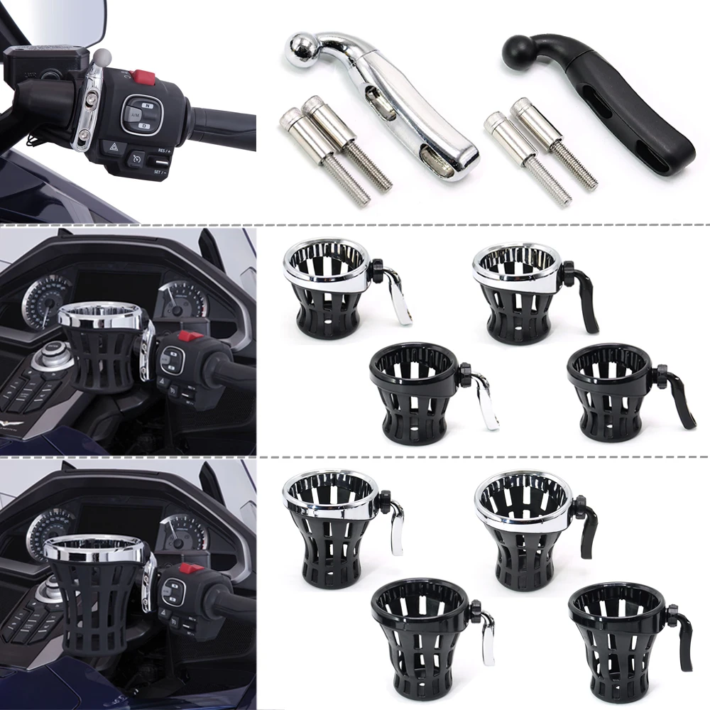 

GL 1800 Accessories Motorcycle Handlebar Bottle Cup Holder Passenger Drink Mounted For Honda Gold Wing GL1800 Goldwing