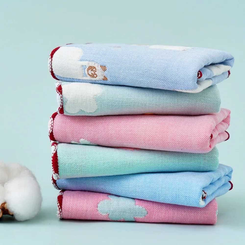 

Детское полотенце из чистого хлопка, салфетки для кормления отрыжкой, шестислойное маленькое полотенце квадратной формы, детский впитывающий носовой платок