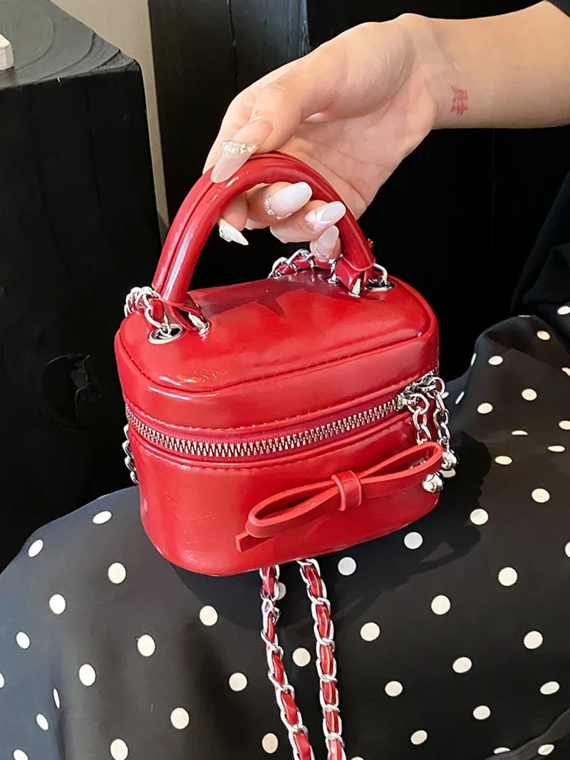 

Модная ручная сумка-коробка с бантом для женщин, лето 2022, осень, новая простая маленькая сумка через плечо, женская универсальная сумка на одно плечо