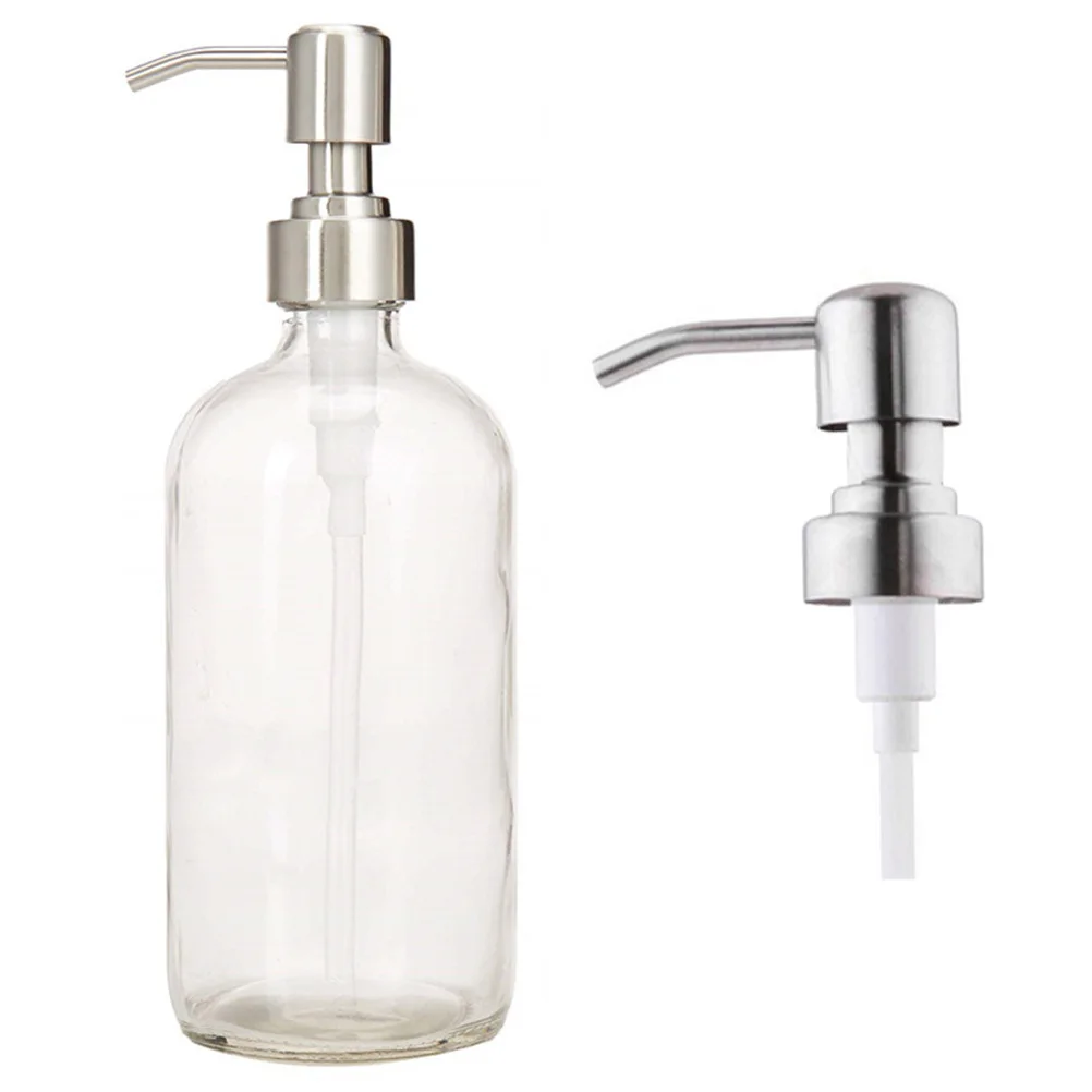 

2Pcs Stainless Steel Lotion Pump Dispenser Lids Rust Proof Soap Dispenser Replacement for Bathroom Kitchen Bottles