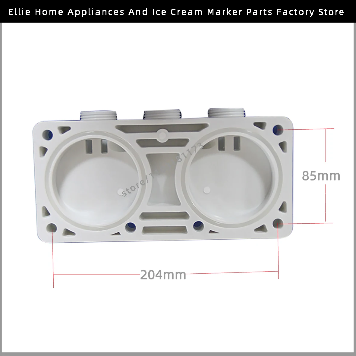 Naked Head Front Panel White Color Discharge Block Spare Parts For Soft Ice Cream Maker Accessories Of Soft Serve Machines