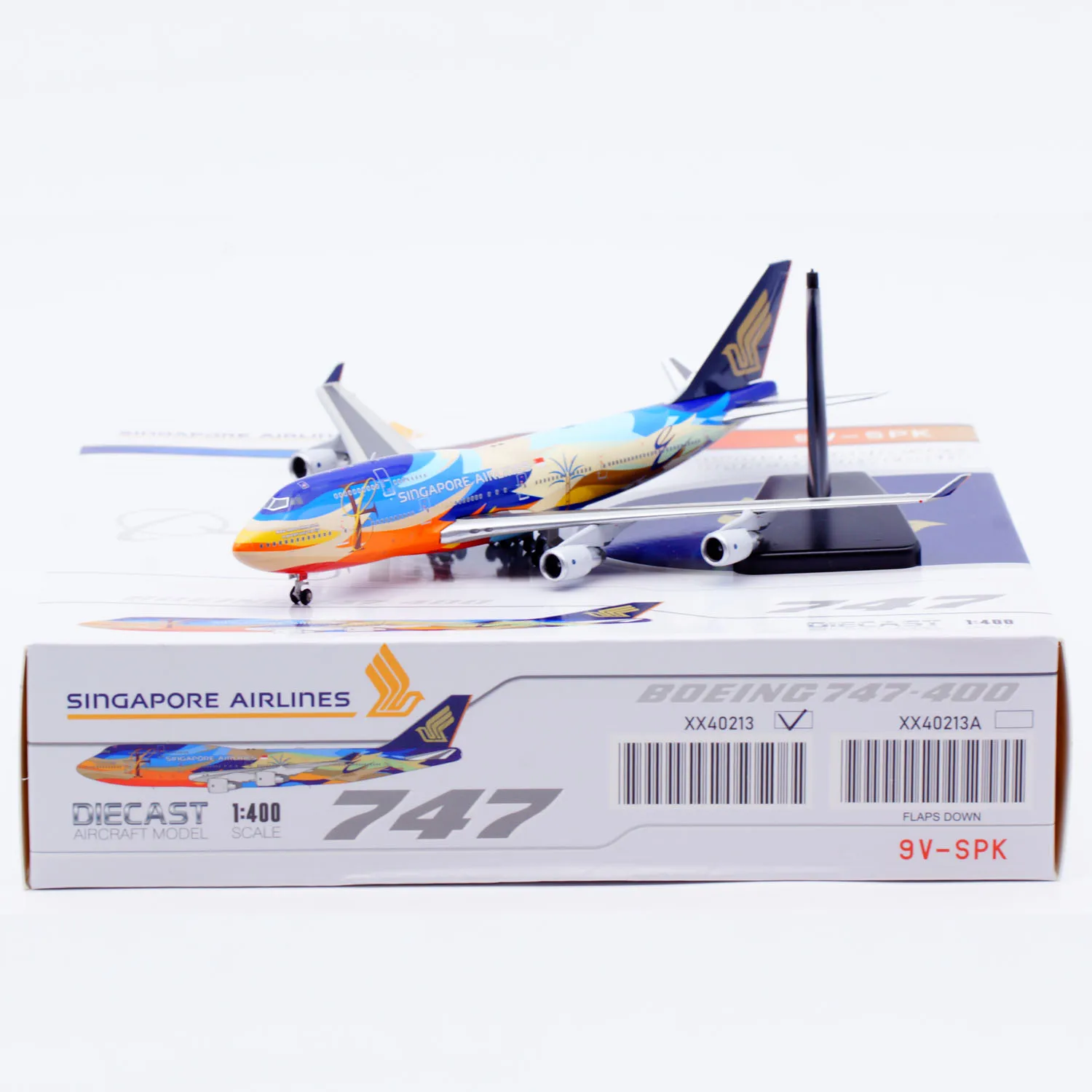 

XX40213 Коллекционный самолет из сплава в подарок JC Wings 1:400 Singapore Airlines Boeing B747-400 Литая под давлением модель самолета 9V-SPK