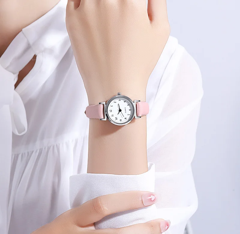 Simple Women's Watches Small Round Girl's Belt Watches Quartz Wristwatches Women's Watch Gift Reloj Para Mujer Women Watch