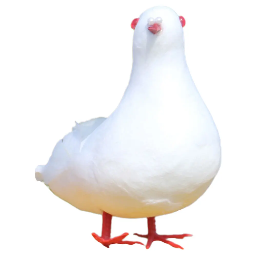 

Simulated White Dove Decoration Waterproof Artificial Birds Peace Statue Home Realistic Shape