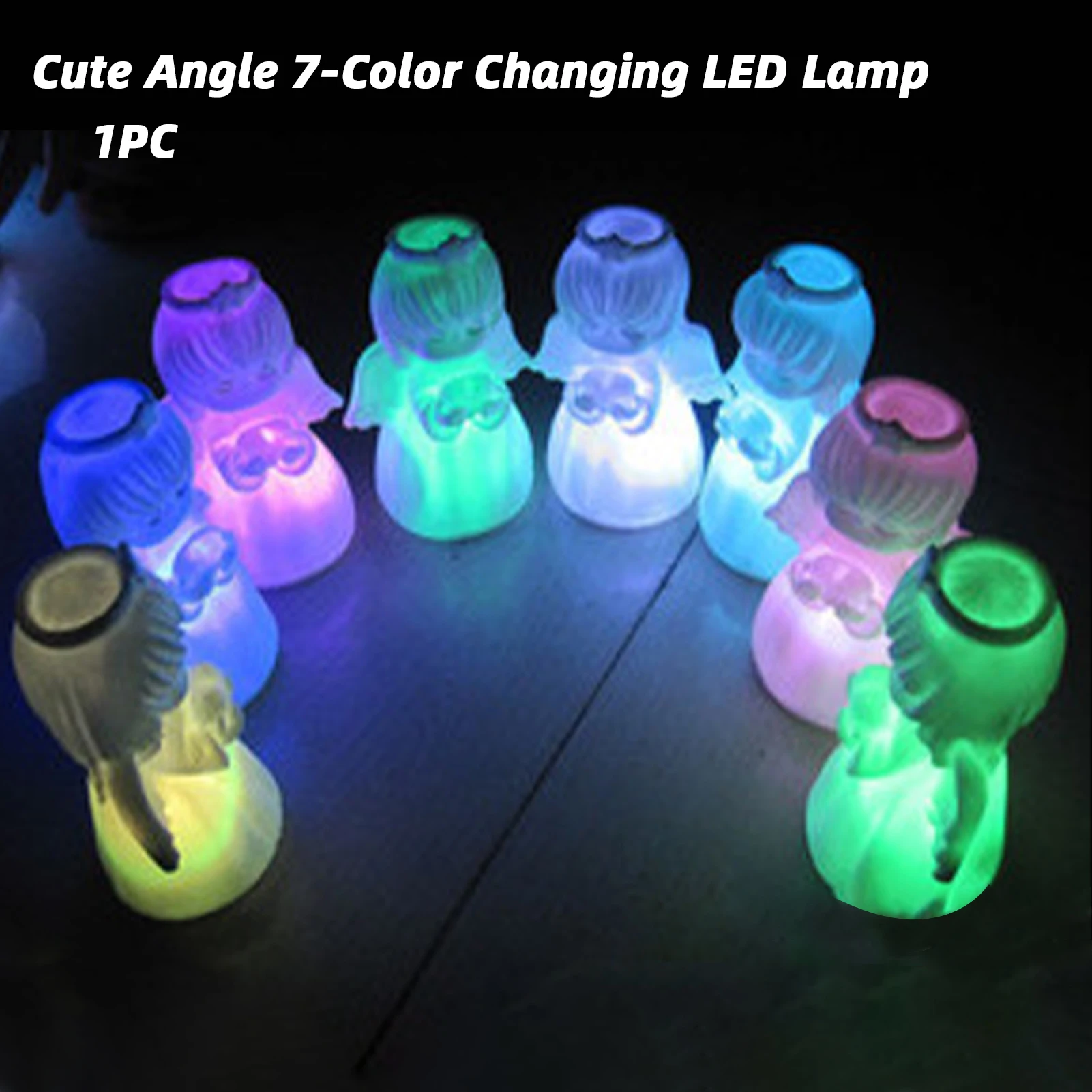 

Changing LED Lamp Decor Night Light Christmas gift Cute Angle LED Night light