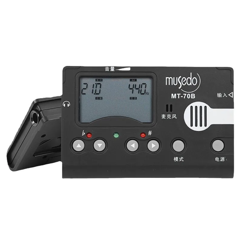 

Musedo MT-70B Tuner With Clip-On Pickup &Built-In Microphone Electronic 3 In1 LCD Tuner Metronome Tone Generator For Guzheng
