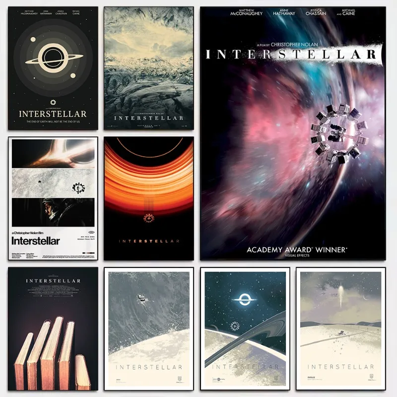 Classic Sci-Fi Movie Interstellar Film Aesthetic Astronaut Outer Space Poster Canvas Painting Wall Pictures Home Decor Gift