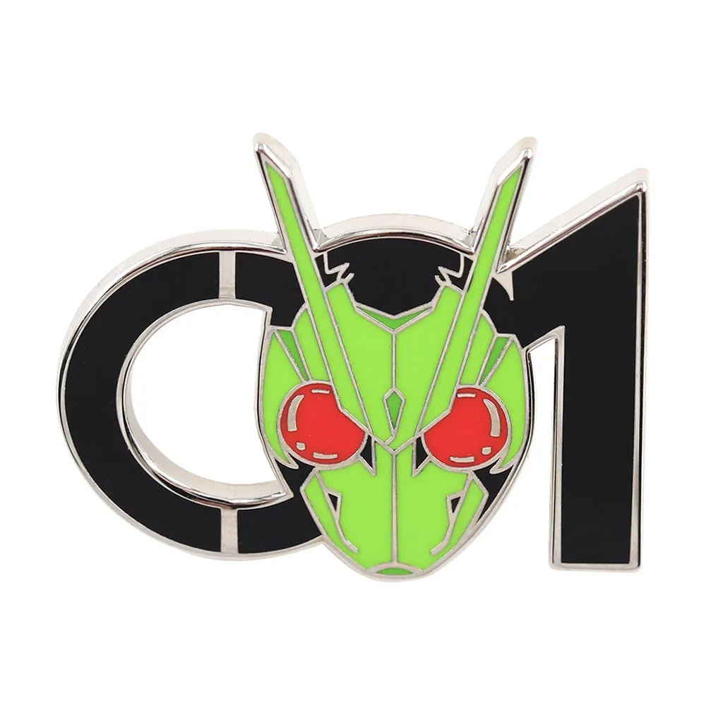 Kamen Rider Zero-One 01 Logo Enamel Pin Rising Hopper Mask Badge Japanese Tv Anime Peripheral Funny Backpack Decorative