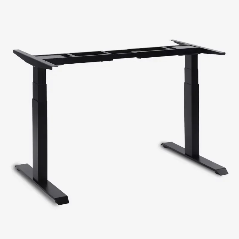 Dual Motor Electric Height Adjustable Desk Frame 3 Stage Lift Mechanism Ergonomic Standing Table Base for Office Workstation