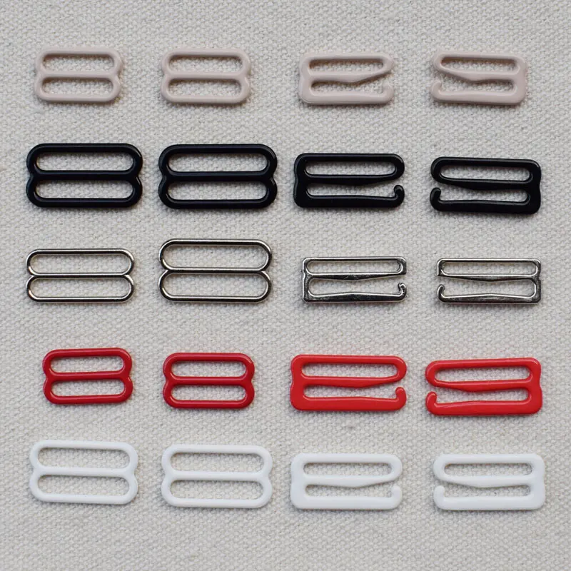 20pcs 10mm-25mm Metal Bra Strap Adjustment Buckles Underwear sliders Rings Clips For Lingerie Adjustment DIY Accessories