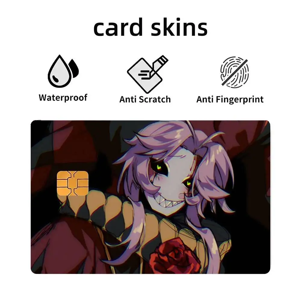 Anime The F-Freak C-Circus Pierrot 4pcs 1Set Funny Shell On Off Ultra Thin No Fade Sticker Skin Cover Film For Debit Credit Card