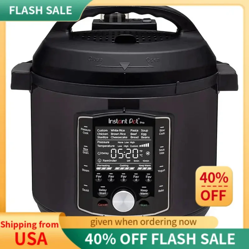 

Instant Pot Pro 10-in-1 Pressure Cooker, Slow Cooker,Rice/Grain Cooker,Steamer,Sauté,Sous Vide,Yogurt Maker,Sterilizer,Warmer